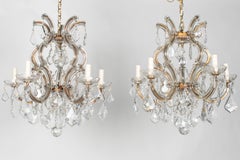 Maria Theresa Crystal Chandelier Pair
