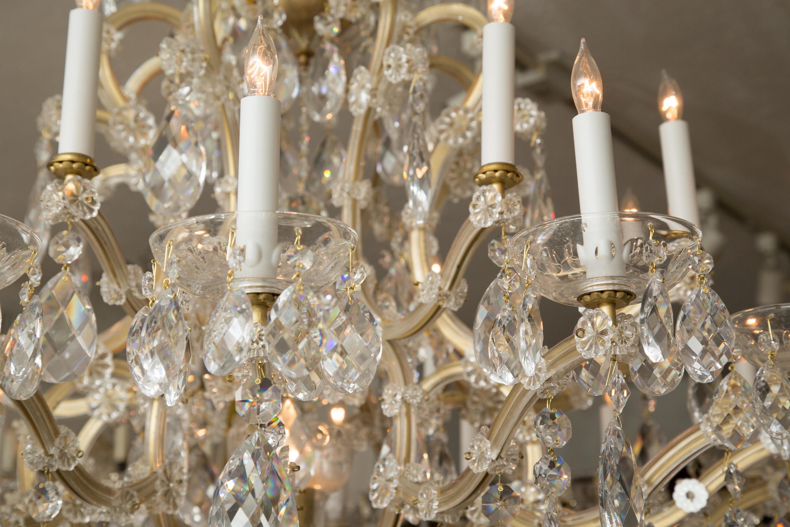 Hand-Crafted Maria Theresa Regal 24-Light Chandelier