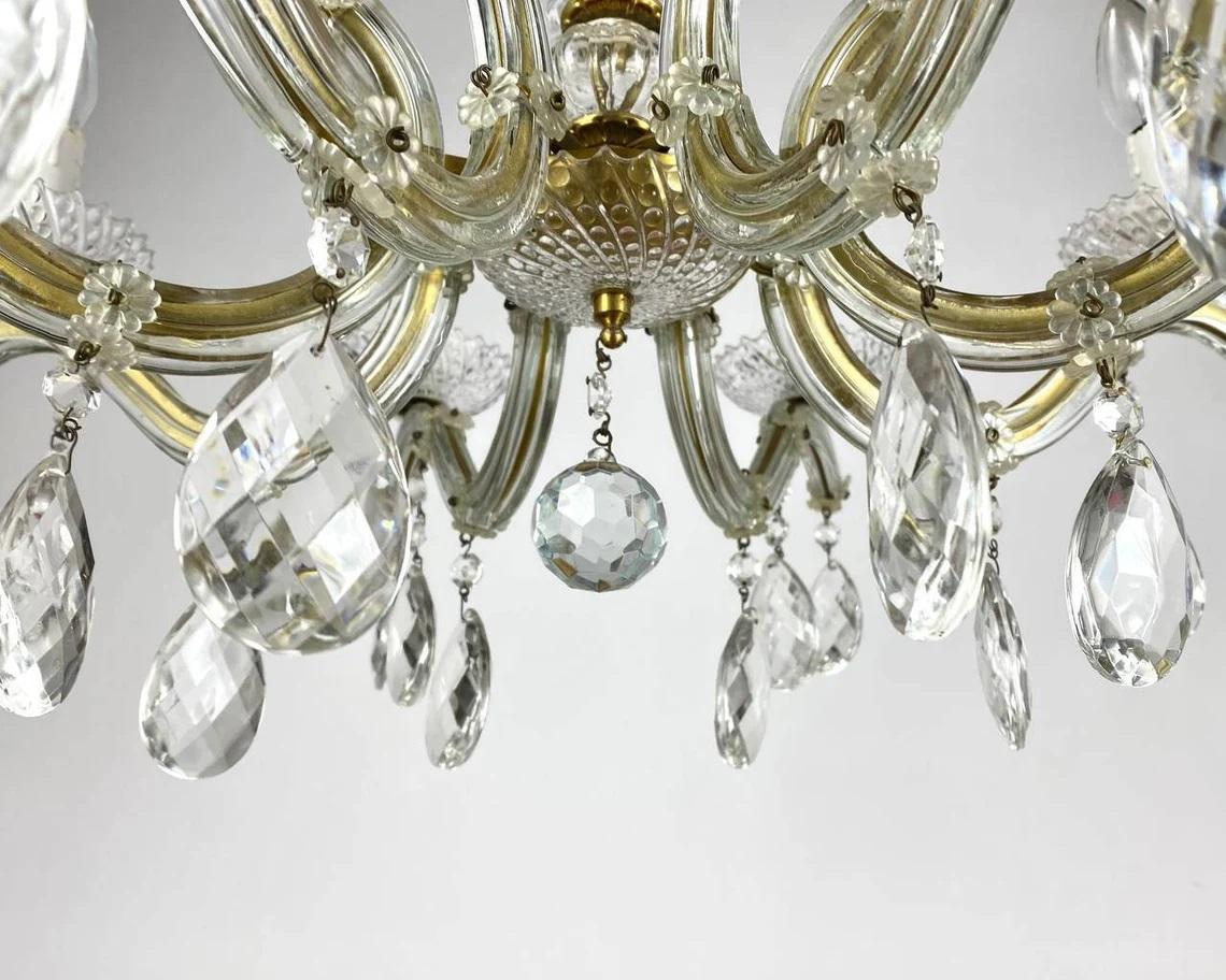 Maria Theresa Style Large Crystal Chandelier, 1970s In Good Condition For Sale In Bastogne, BE