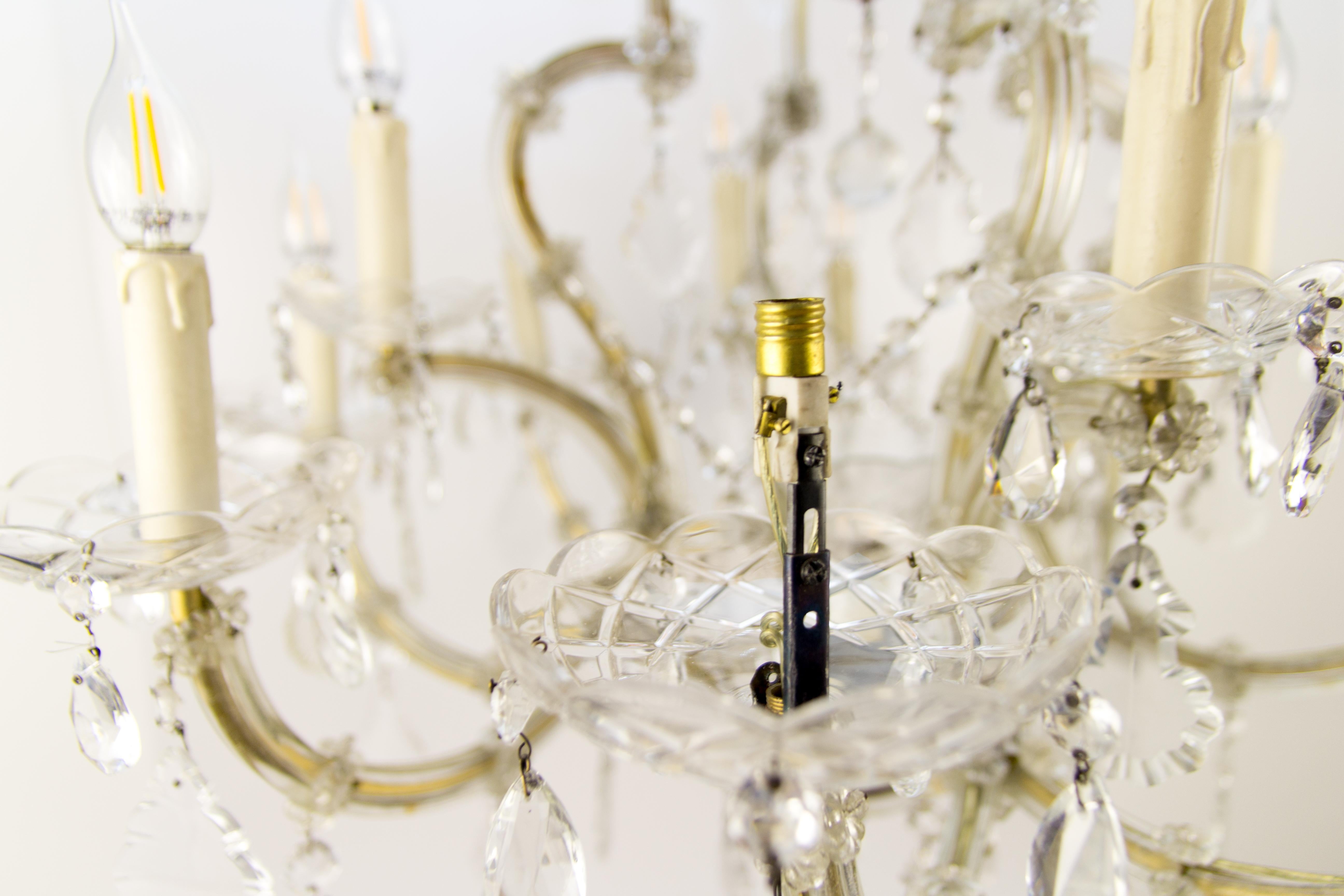 Maria Theresa Style Thirteen-Light Crystal Chandelier, 1950s 6