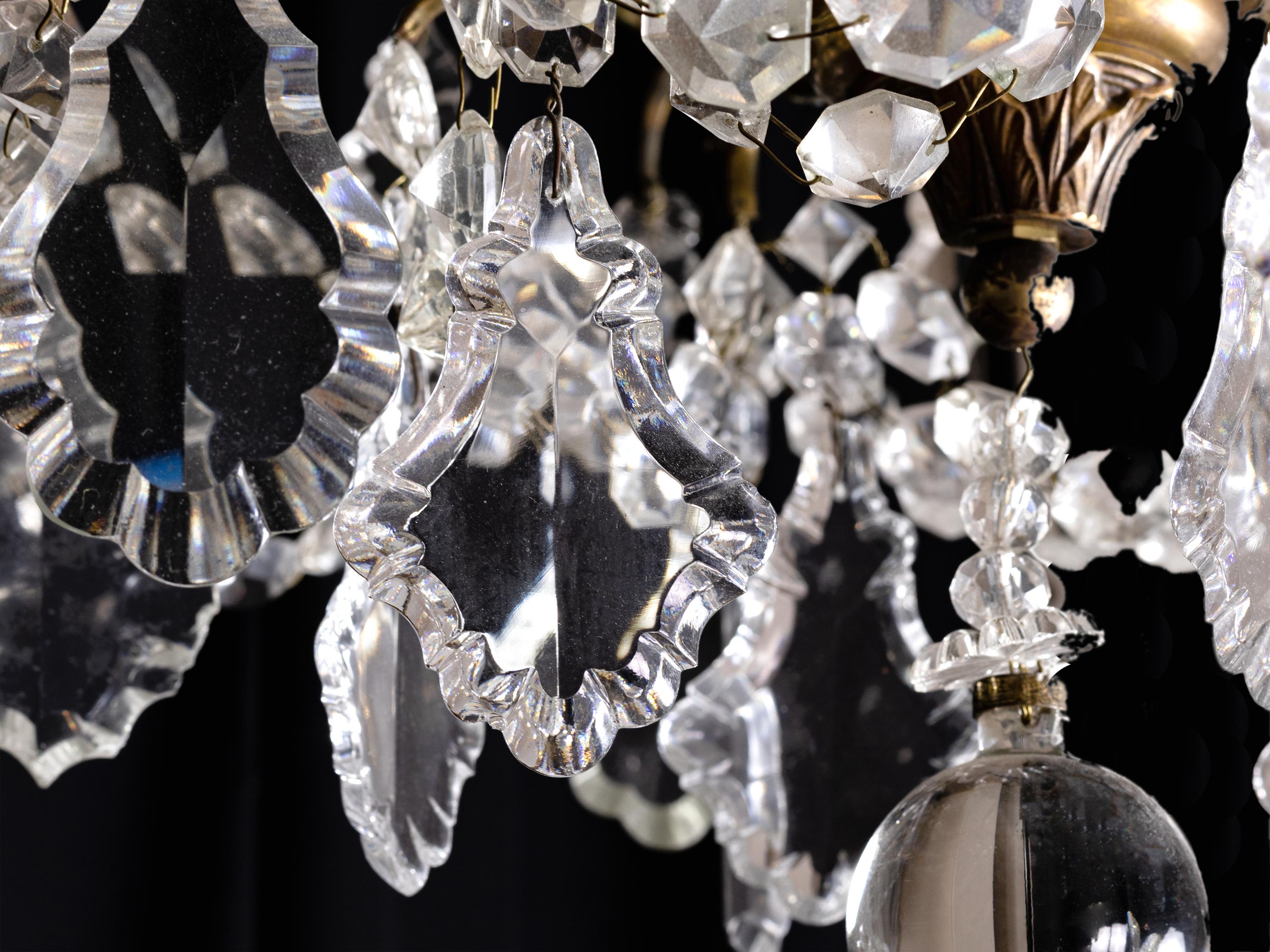 Maria Thereza Style Six Arms Glass Chandelier, 20th Century For Sale 2