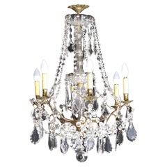 Maria Thereza Style Six Arms Glass Chandelier, 20th Century