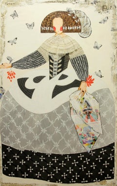 "Grey Mariana and the Butterfly" by Mixed Media Specialist Maria Torroba