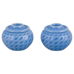 Maria Torstensson per Royal Copenhagen. Coppia di candelieri in ceramica.