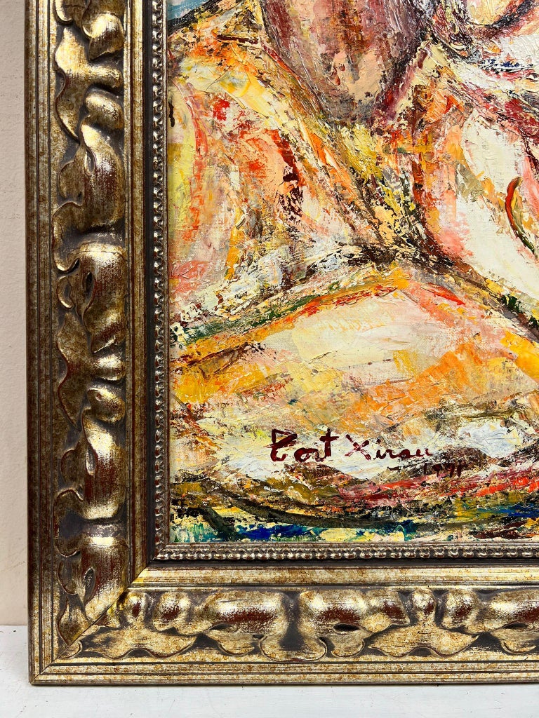 Maria Tort Xirau Huge Spanish/ French Modernist Oil Painting Elegant