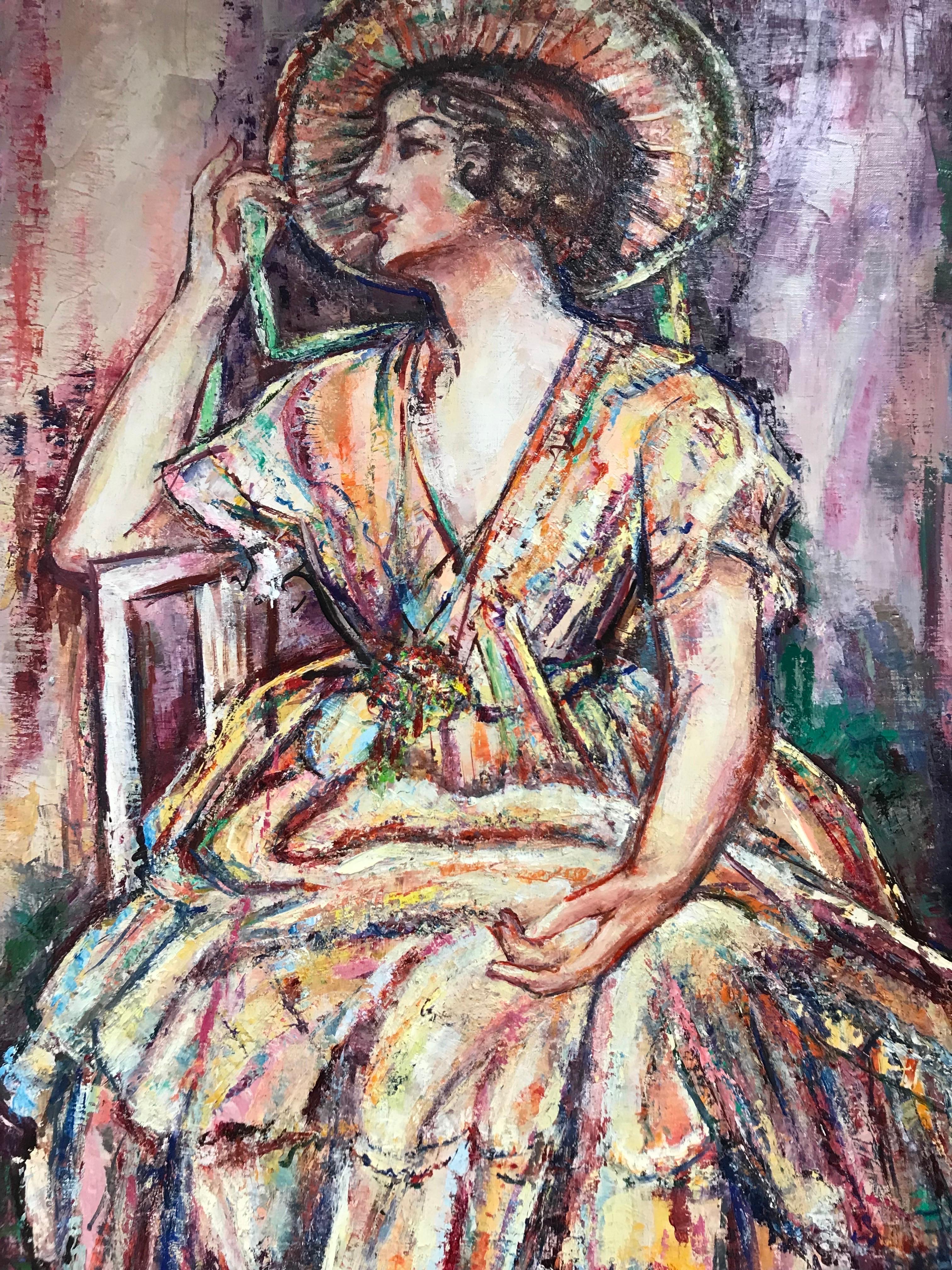 Portrait of a Lady
by Maria Tort Xirau (Catalan, 1924-2018)
signed lower corner
dated 1991
oil painting on canvas

canvas: 44 x 30 inches

Very good condition. 

Provenance: from the artists estate, France

Maria Tort Xirau ( Figueres , 26 May 1924