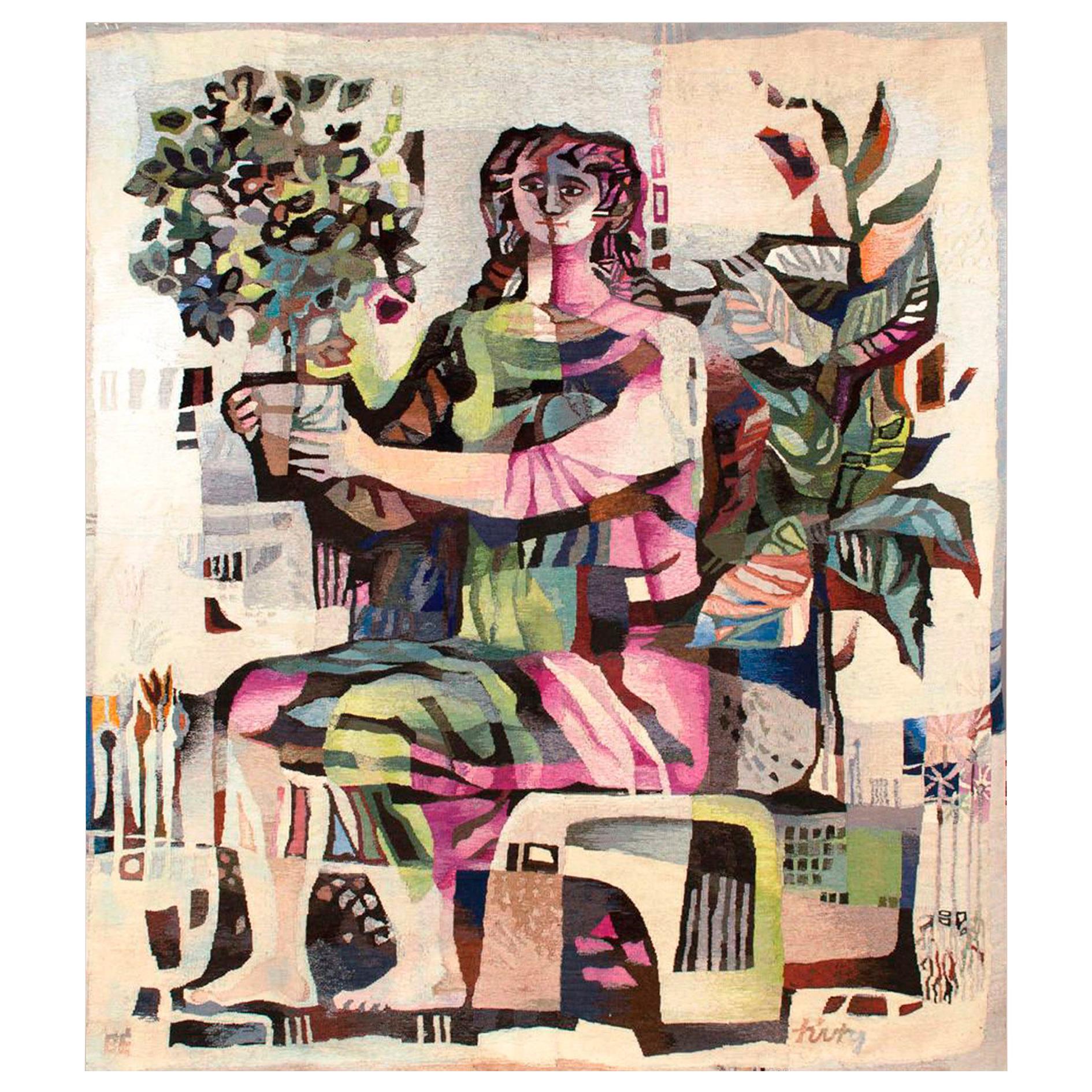Maria Tury, Handwoven Tapestry for Hungarian Ministry of Culture, Hungary, 1984 For Sale