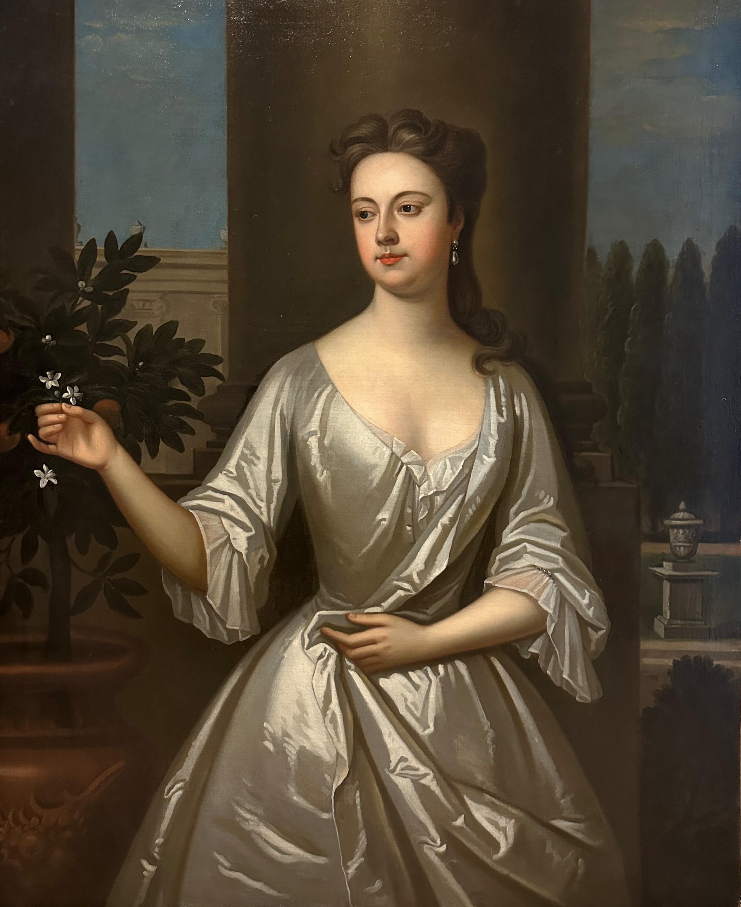 Early 18th century portrait painting of Henrietta Paulet, Duchess of Bolton  - Painting by Maria Verelst