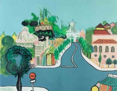 Paesaggio urbano - Serigrafia di Maria Vicentini - Anni '80