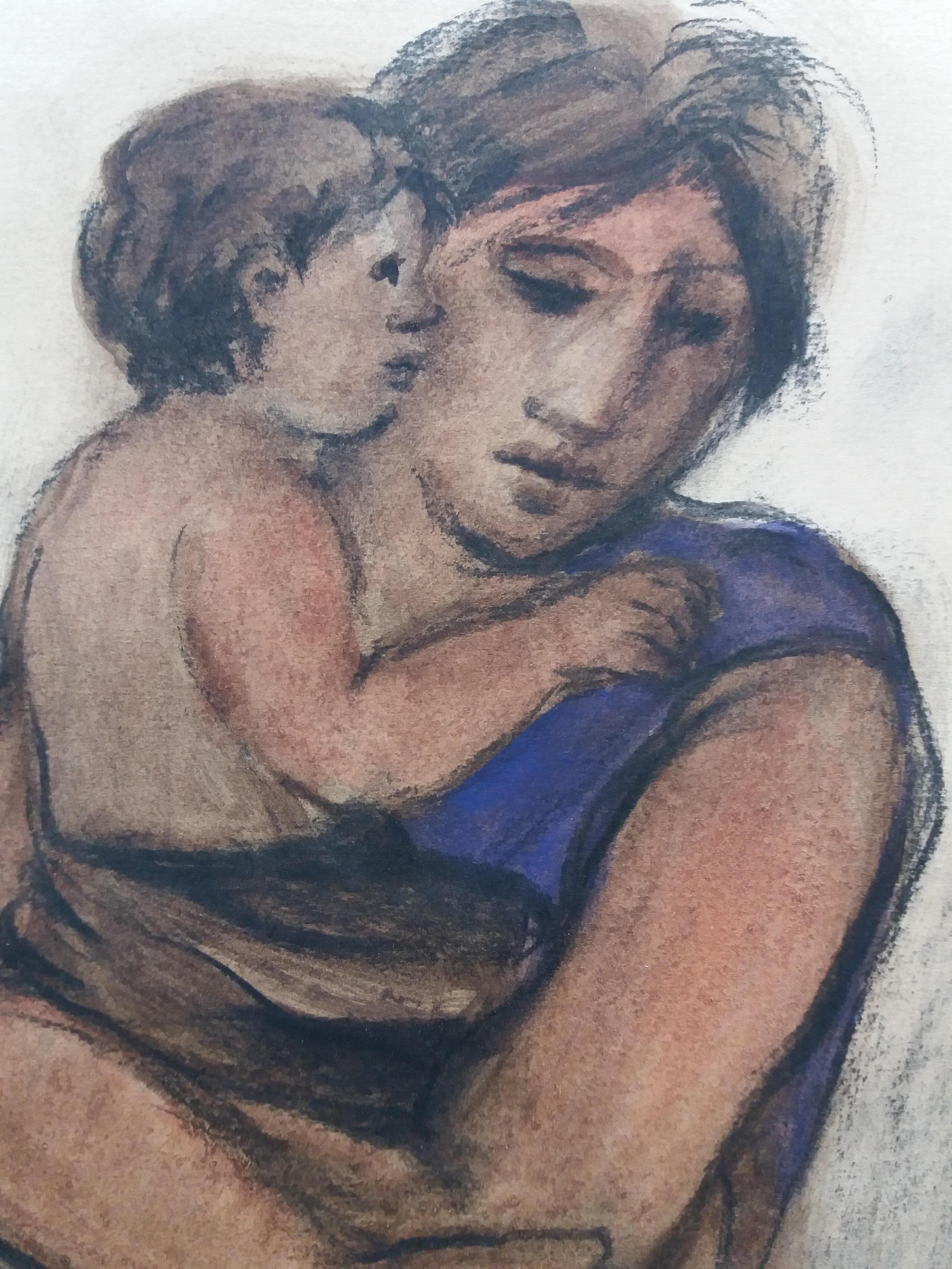 Maria Witsch  Mallorca  Original Pastellgemälde. gerahmt im Angebot 1