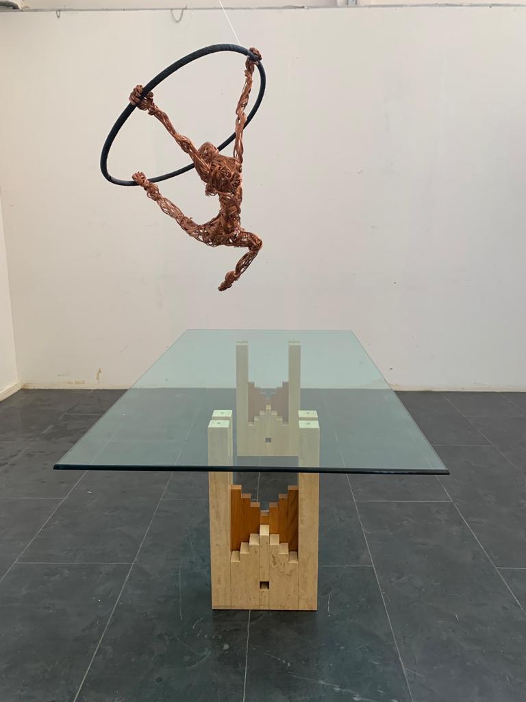 Maria Vittoria Urbinati, Woman Acrobat, 2010, Copper Wire Sculpture For Sale 10
