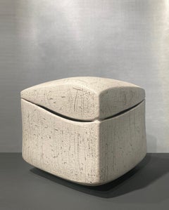Cube blanc avec fentes et symboles