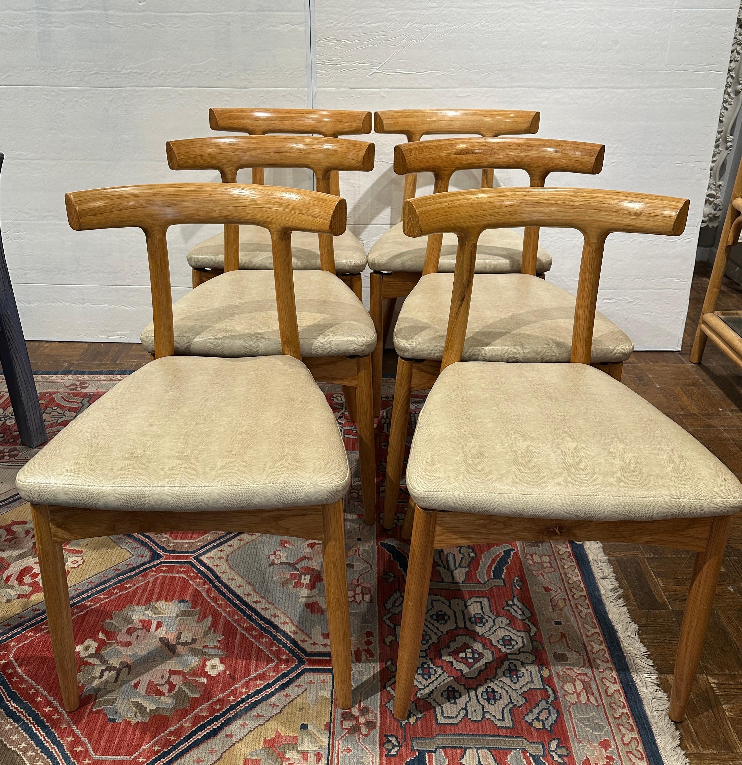 Yoke Back Mid Century Style Dining Chairs, Set of 6 5