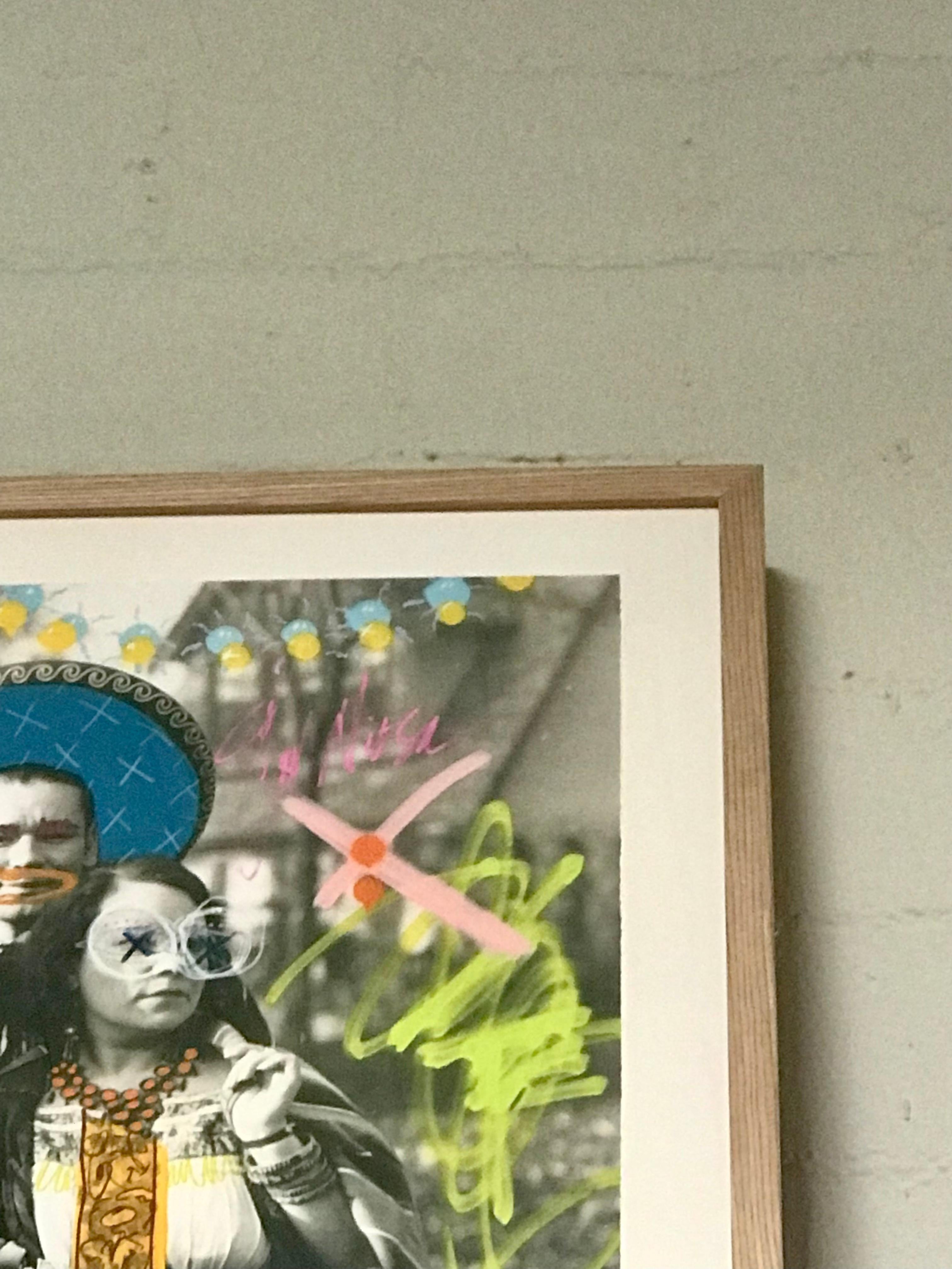 Questo pezzo unico di arte mista è una rivisitazione dell'arte di strada dei graffiti urbani. È un'opera in edizione limitata dell'artista Kelly O'Neal.