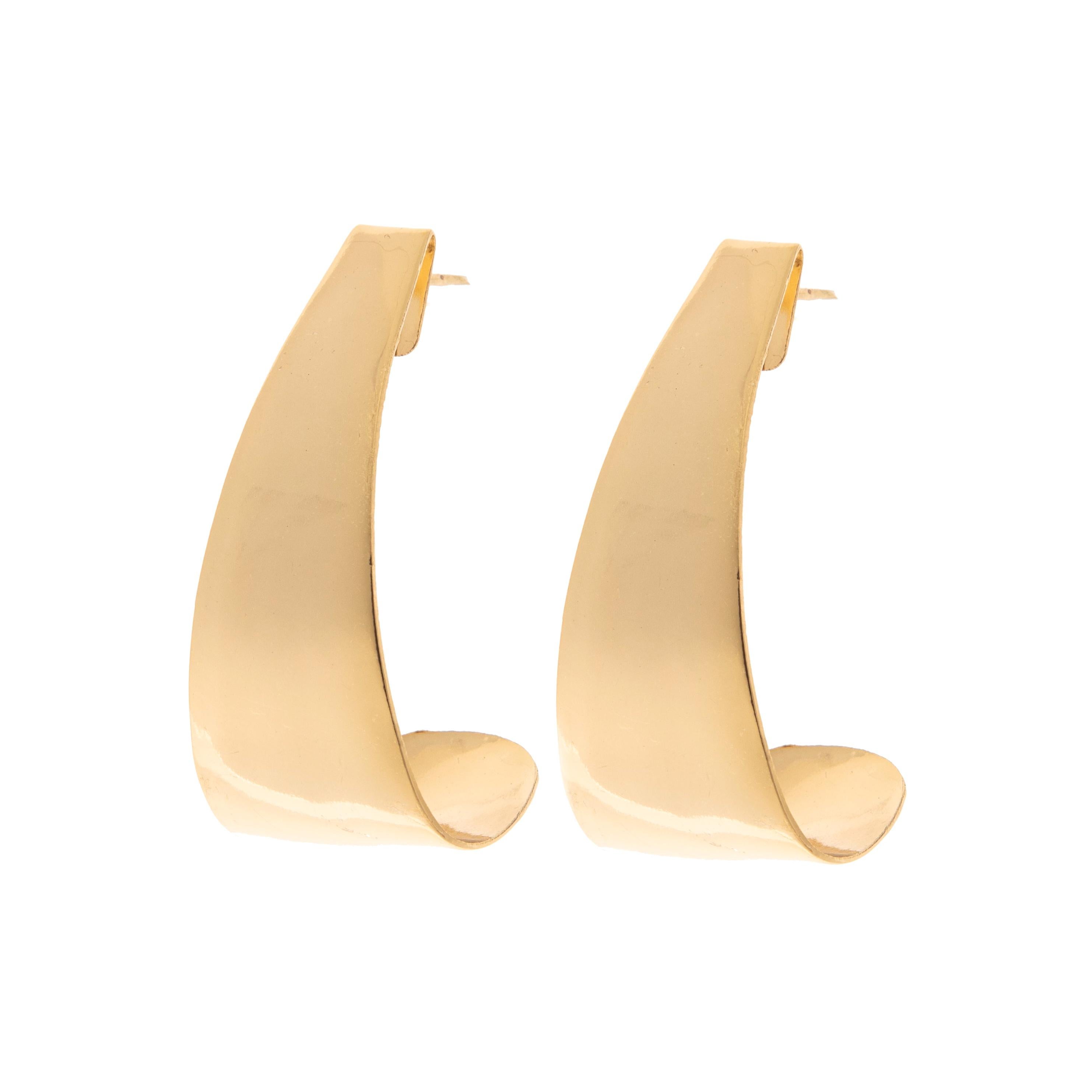 Mariaelena 24kt gold plated brass earrings