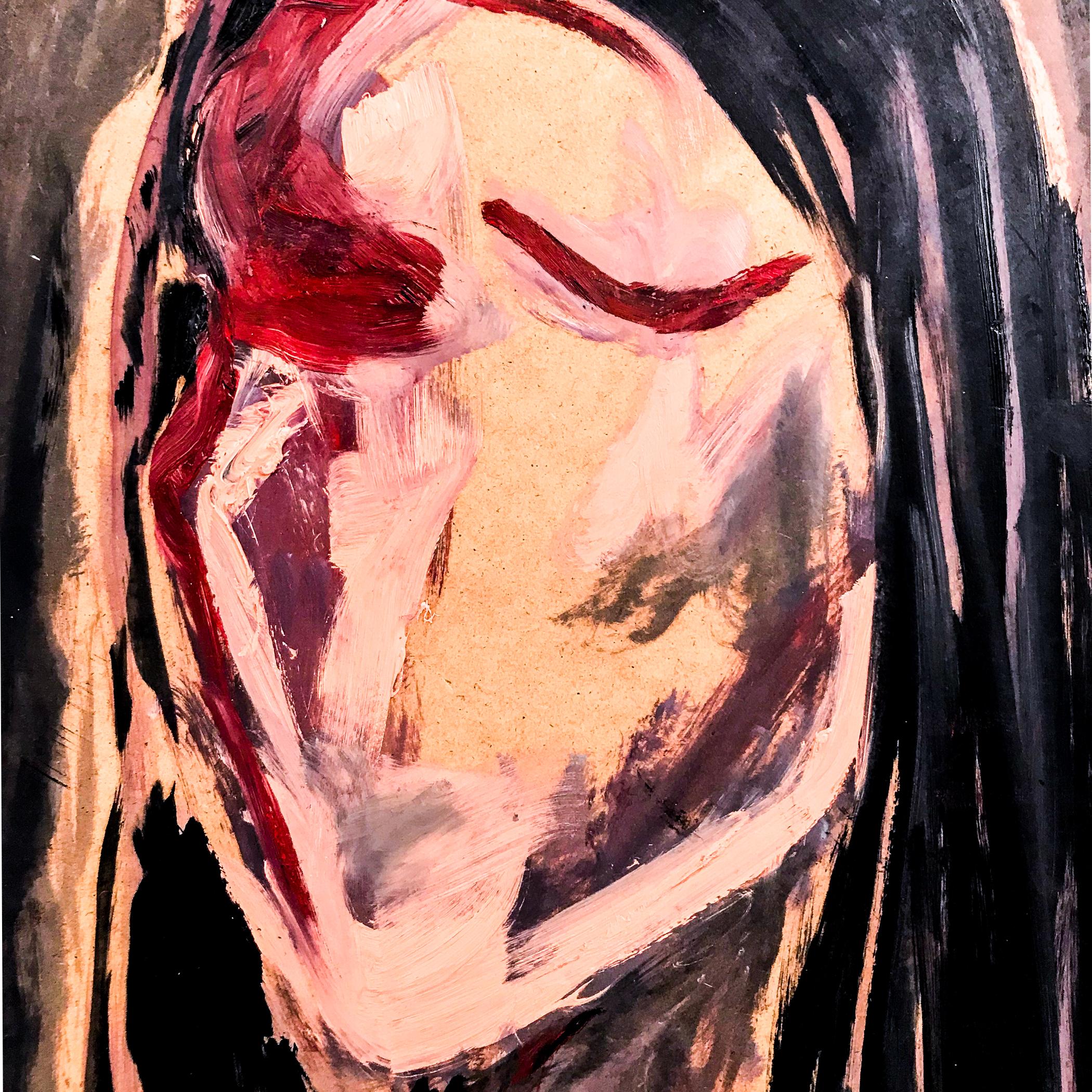 Self - Neo-Expressionist Painting by Mariam Lomidze