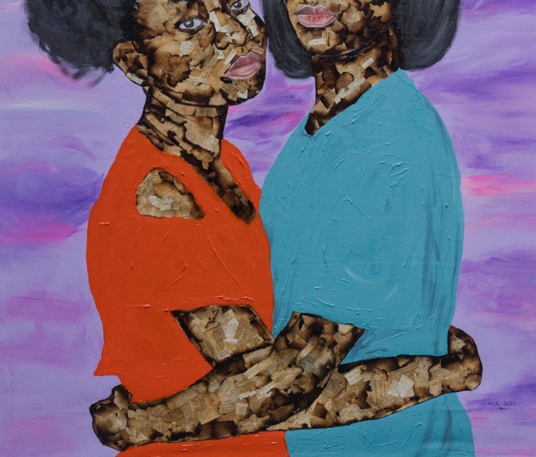 Bonds - Contemporary Painting by Mariam Olubunmi