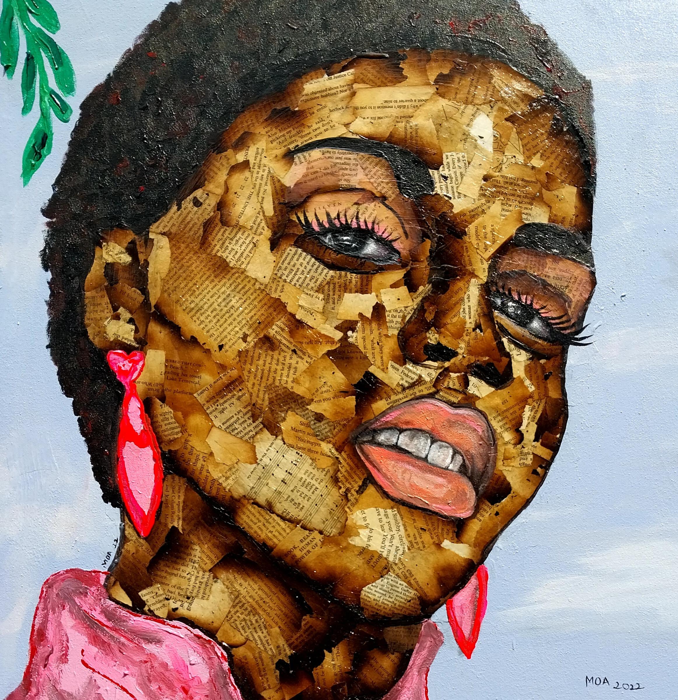 Brave Beauty Series 9 - Contemporary Painting by Mariam Olubunmi
