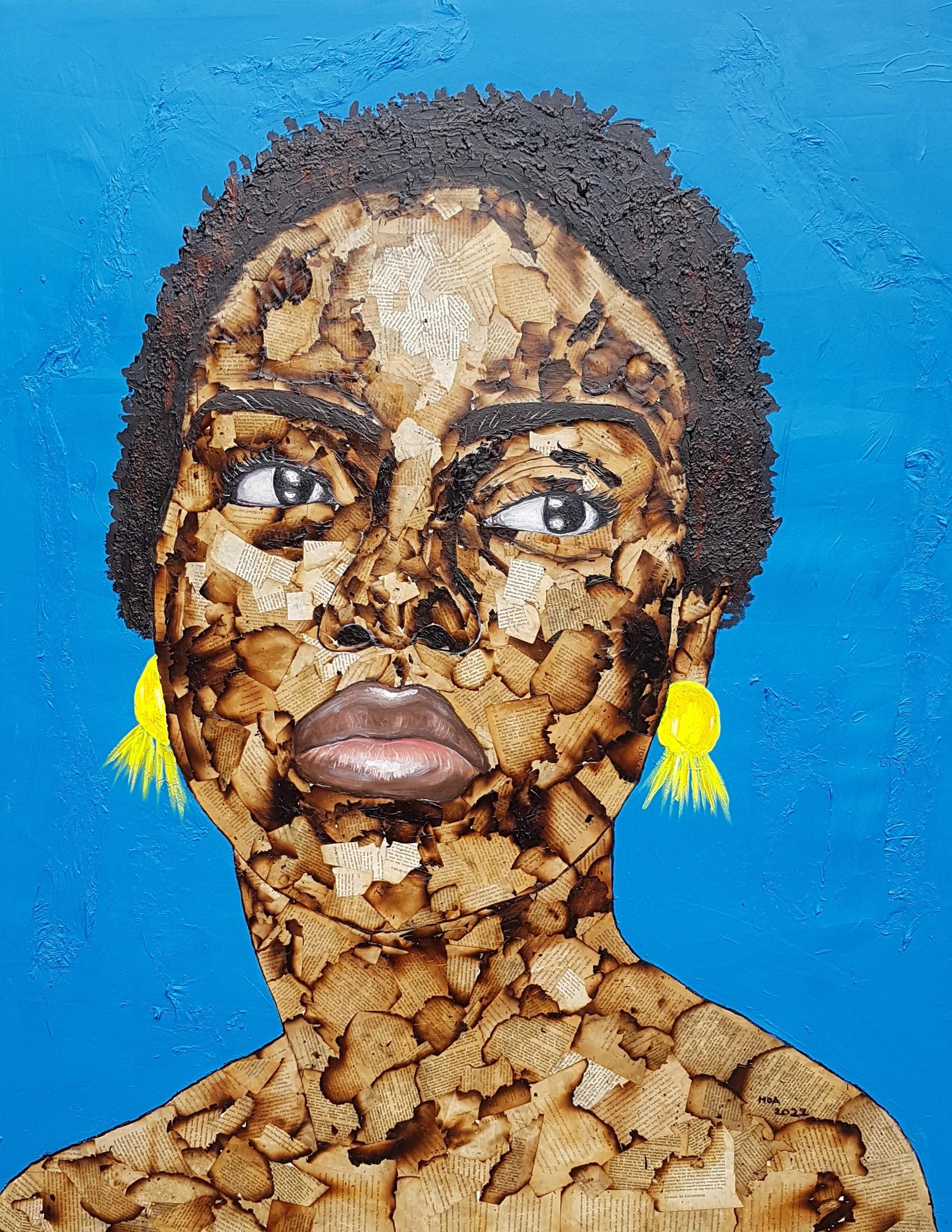 Mariam Olubunmi Figurative Painting - The Blues