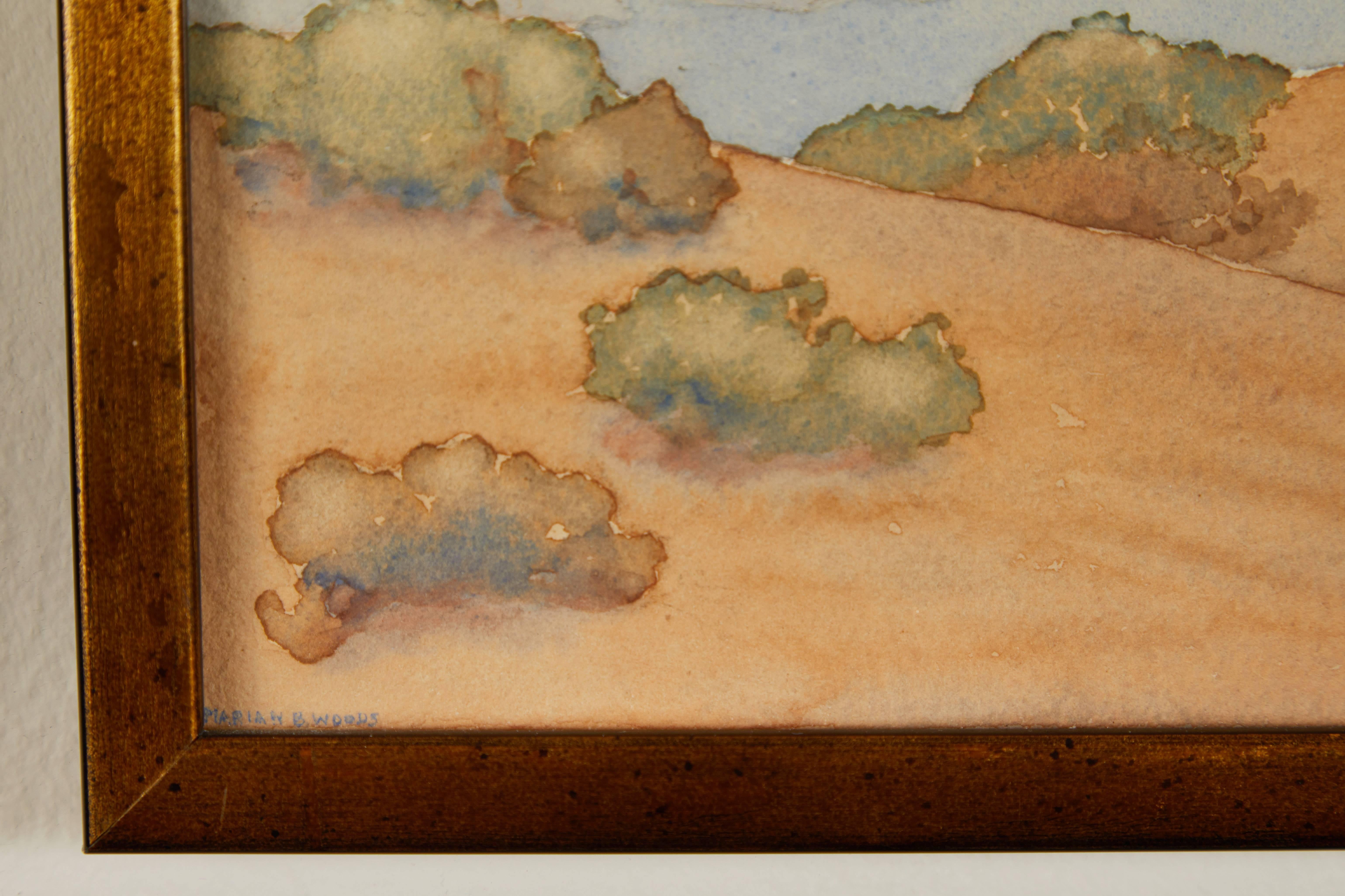 desert landscape watercolor