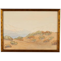 Marian B. Woods Watercolor Desert Landscape
