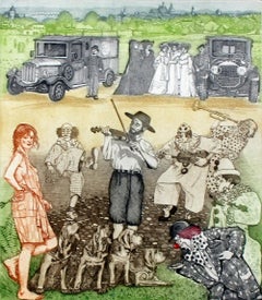 Crocodile Street - Concert for Adela - XXI century, Figurative etching