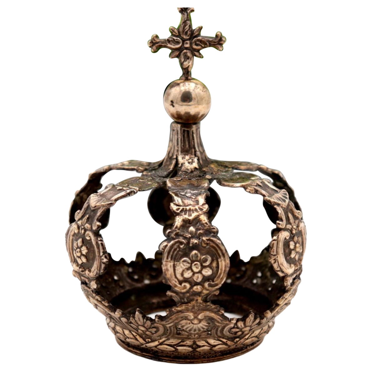 Marian Crown in silver with reliefs
