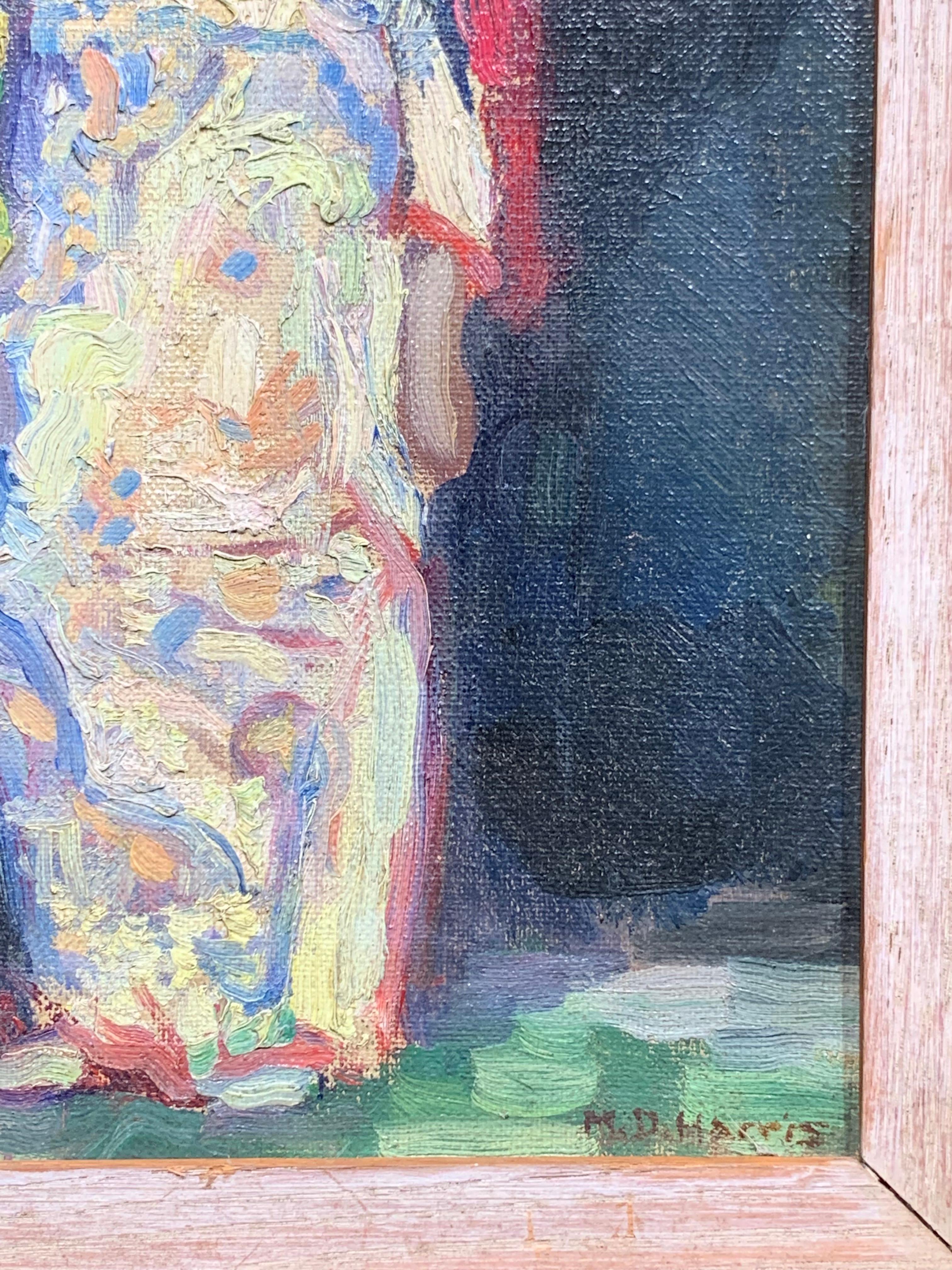 Amérindien de l'Est (figure impressionniste) - Impressionnisme Painting par Marian D. Harris