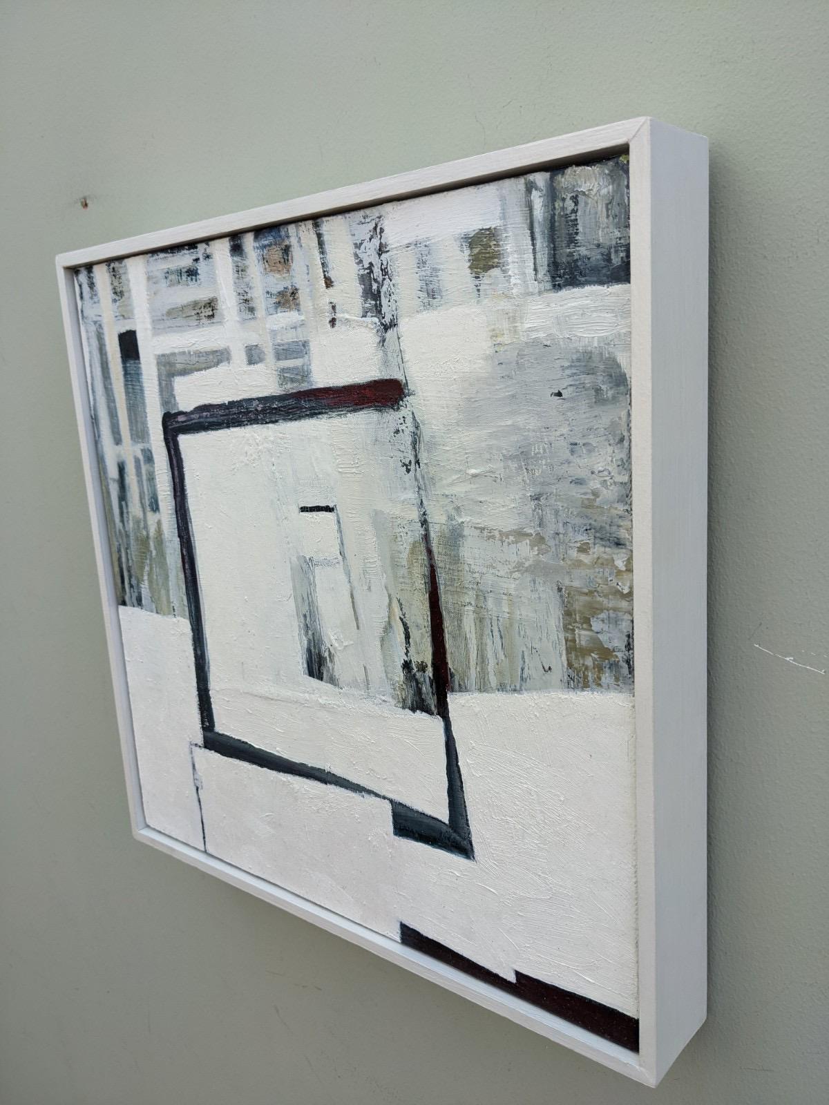 ZONES
Size: 32 x 32 cm (including frame)
Oil on board

A stunning abstract composition in oil, painted by British artist Marian Hyland. The painting is housed in a handmade frame (by the artist) which has been crafted specifically for the painting