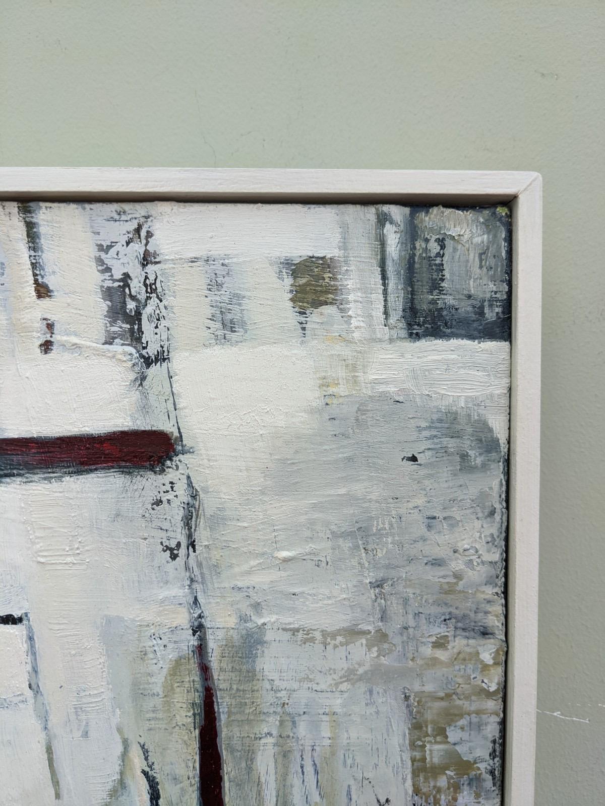 Pittura astratta contemporanea ad olio dell'artista britannica Marian Hyland - Zone 4