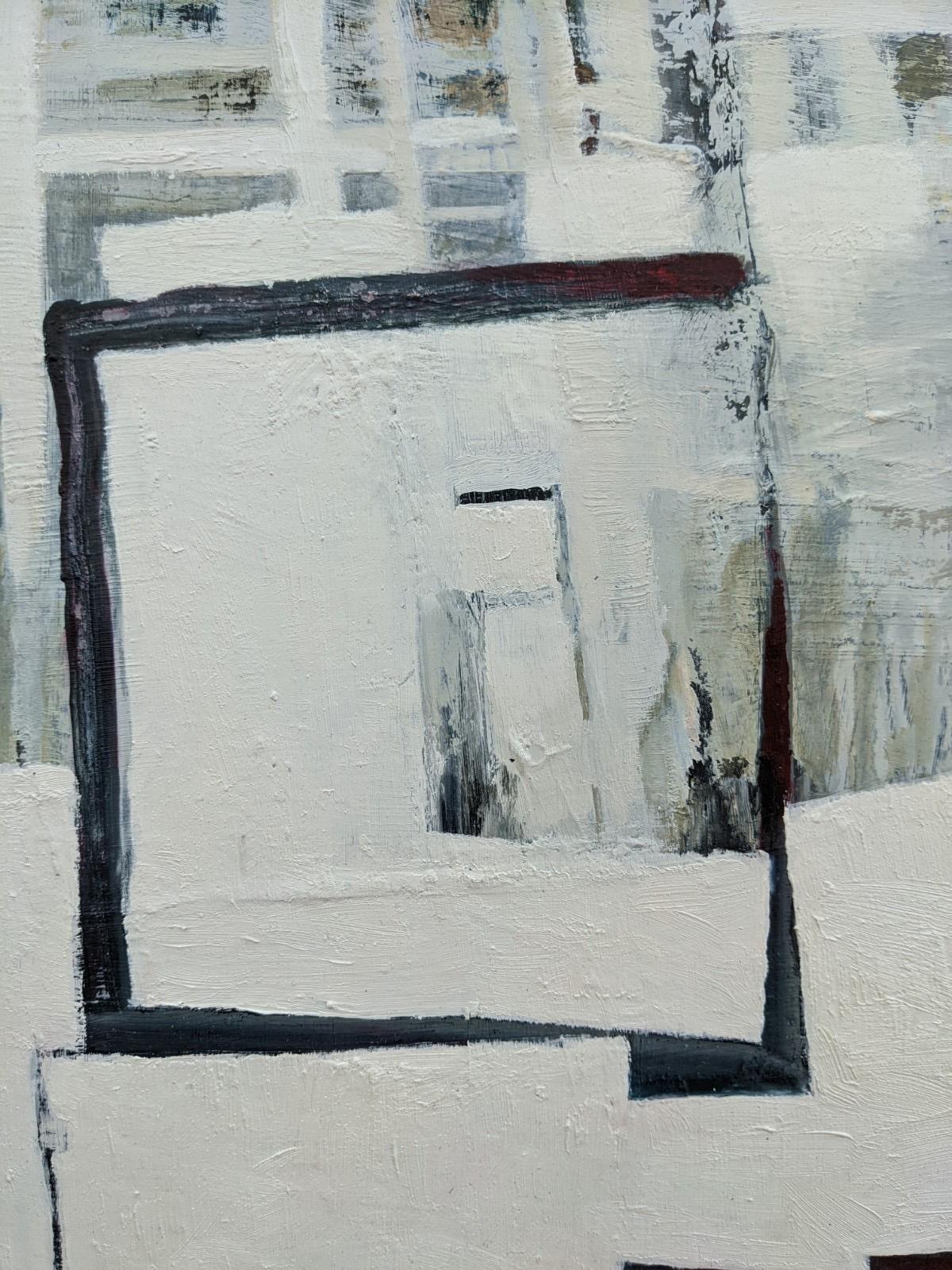 Pittura astratta contemporanea ad olio dell'artista britannica Marian Hyland - Zone 5