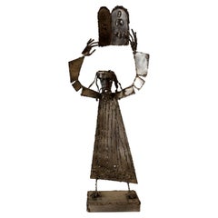 Marian Owczarski Brutalist Metal Sculpture Moses & 10 Commandments