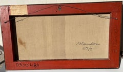 Marian Warzecha Collage in tecnica mista dipinto su tela, etichetta DESA 1963 firmato.