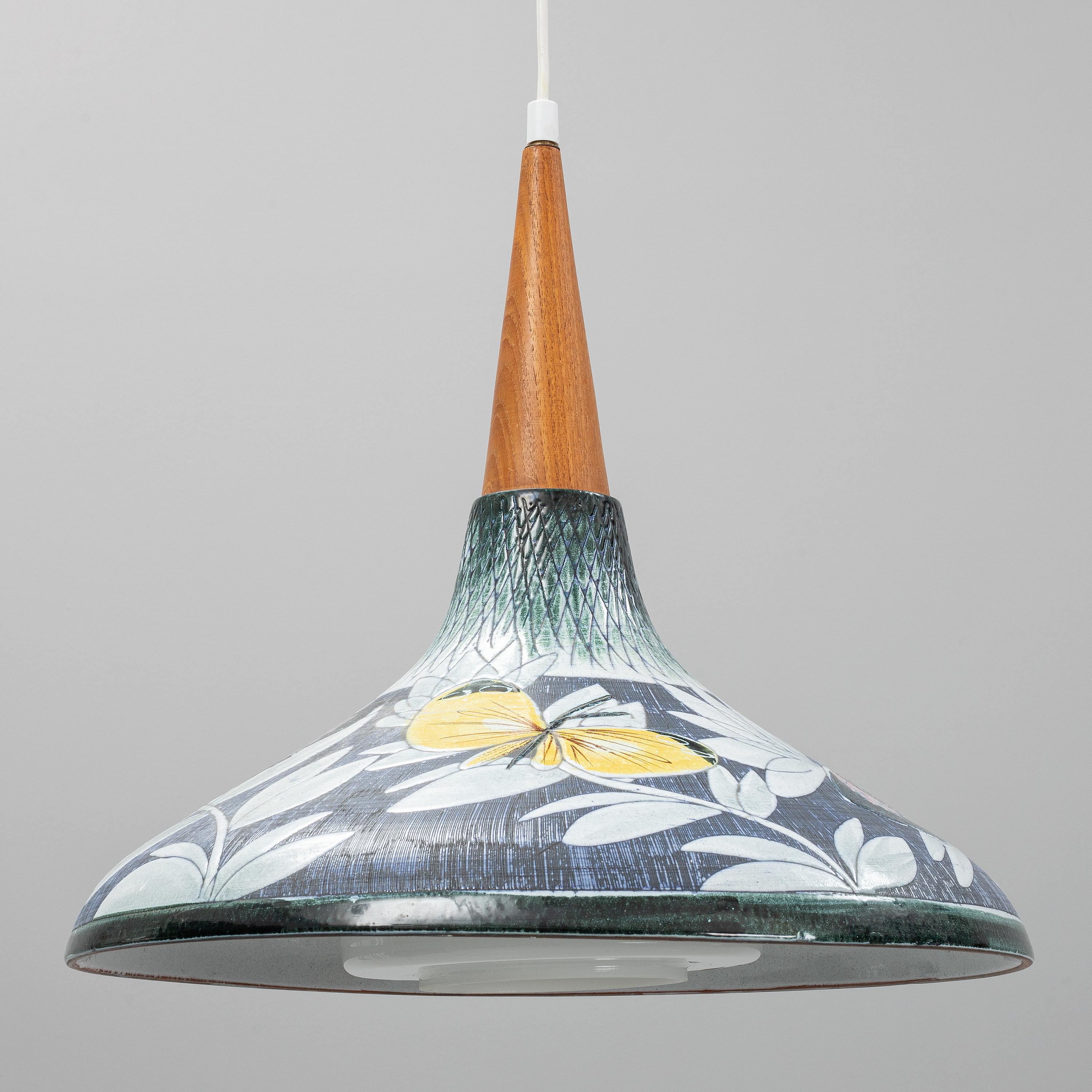 Mid-Century Modern Marian Zawadsky pendant  light for Tilgman Sweden 1950 For Sale