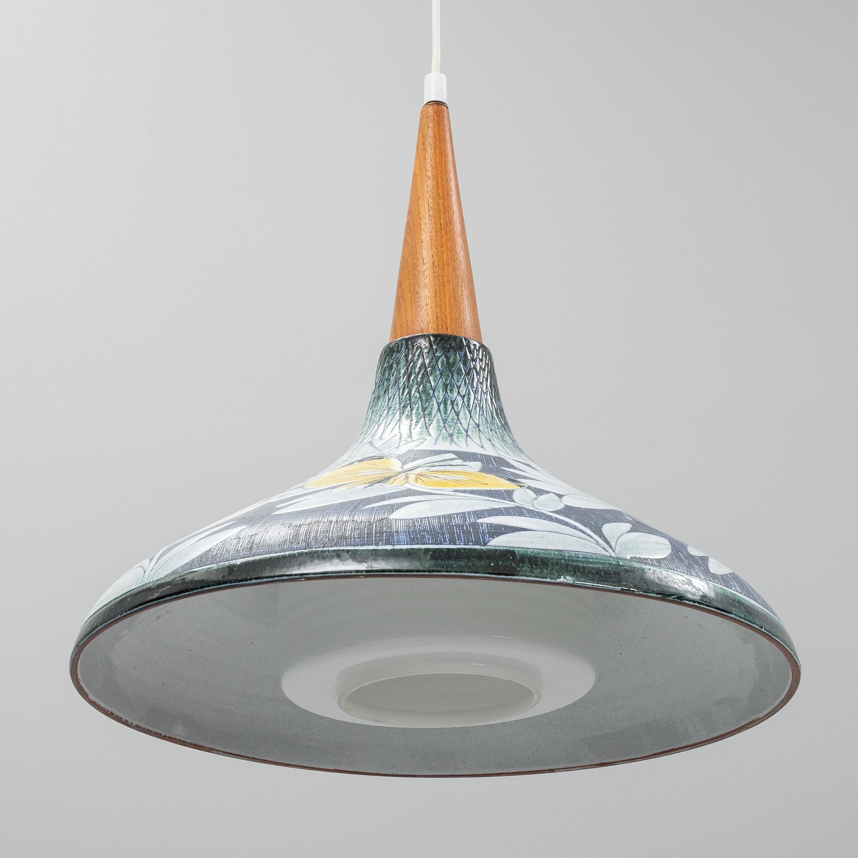 Marian Zawadsky pendant  light for Tilgman Sweden 1950 In Excellent Condition For Sale In Paris, FR