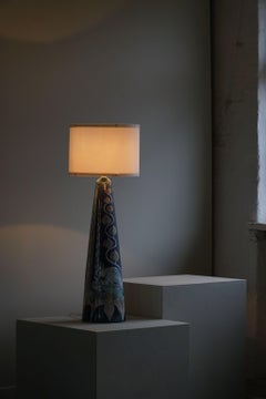 Marian Zawadzki  Lampada da terra unica "Oryx", Ceramica Tilgmans, Svezia, datata 1960