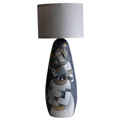 Marian Zawadzki "Oryx" Unique Floor Lamp, Tilgmans Ceramics, Sweden, Dated 1963