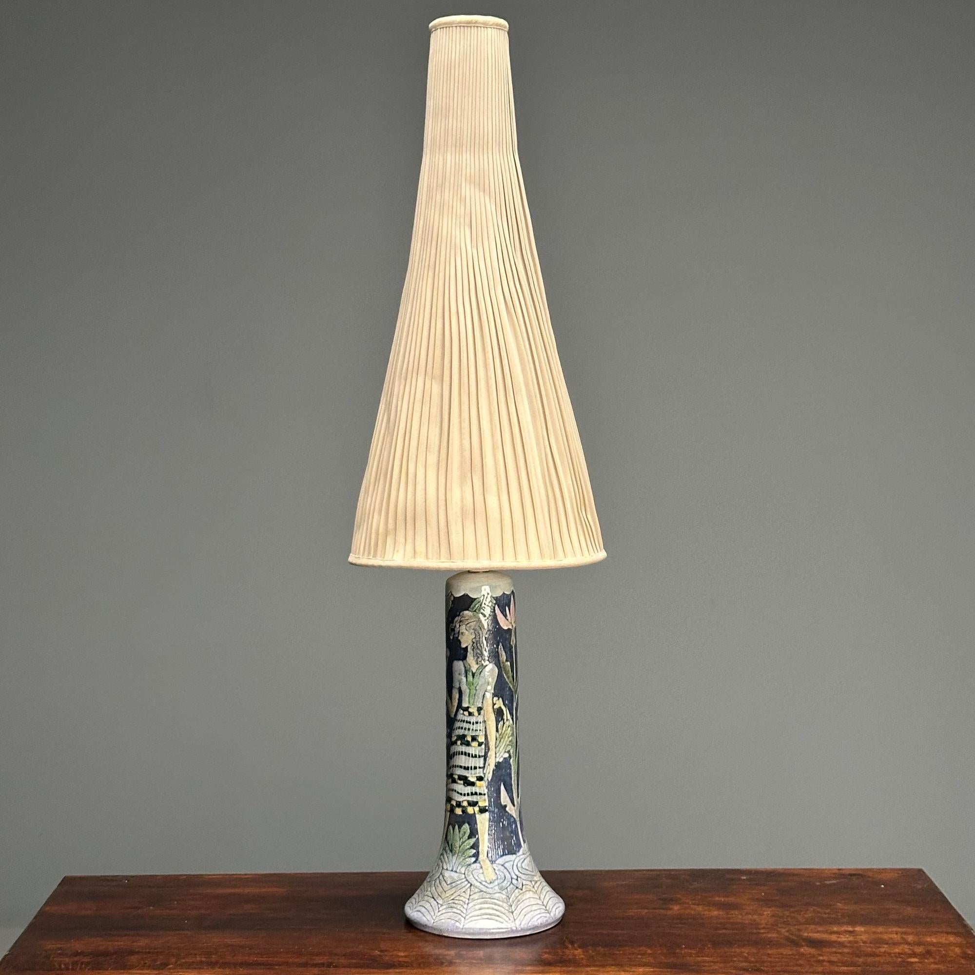 Marian Zawadzki, Tilgmans, lampe de table suédoise moderne du milieu du siècle, céramique, 1956 Bon état - En vente à Manhasset, NY