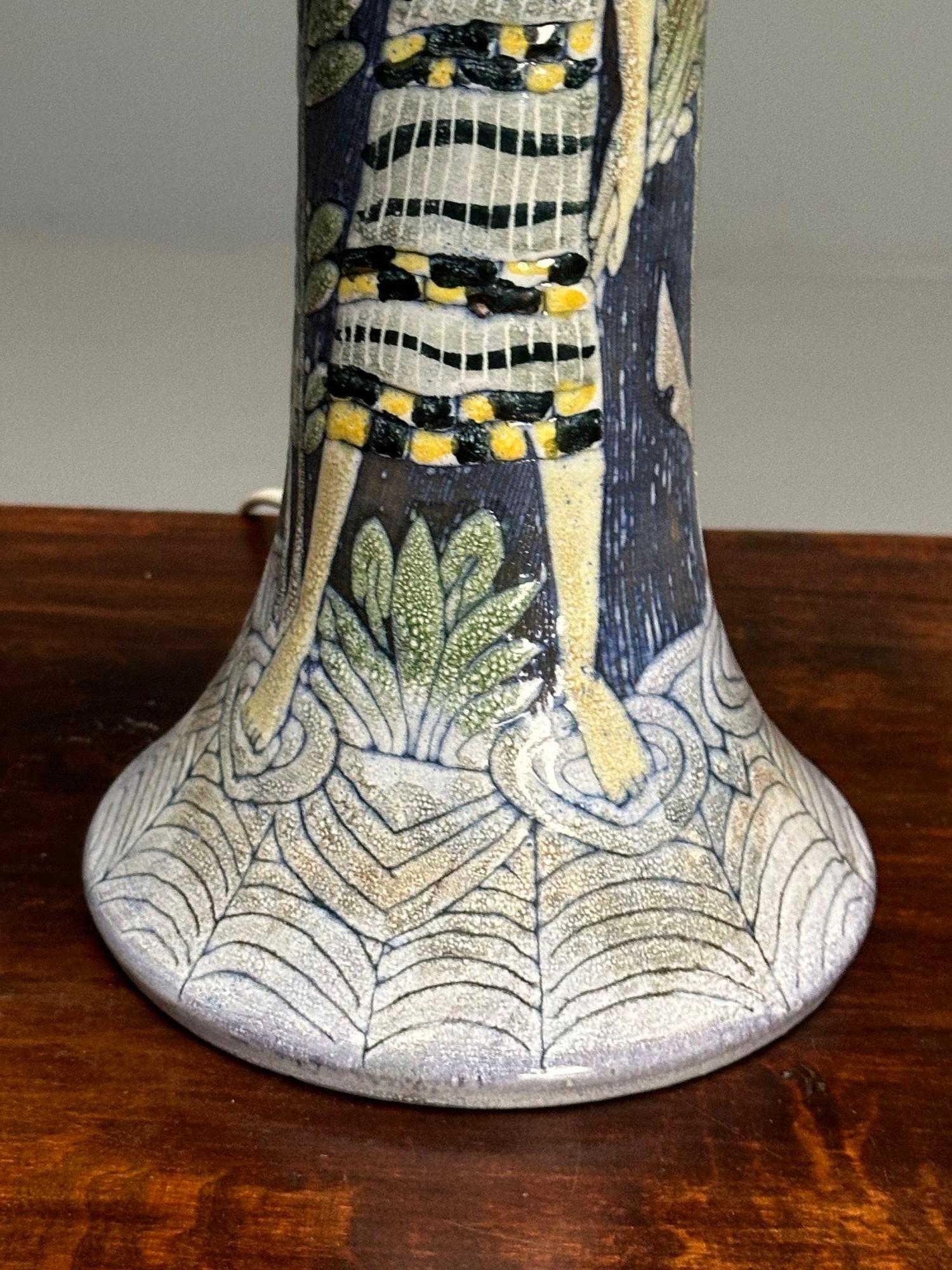Milieu du XXe siècle Marian Zawadzki, Tilgmans, lampe de table suédoise moderne du milieu du siècle, céramique, 1956 en vente