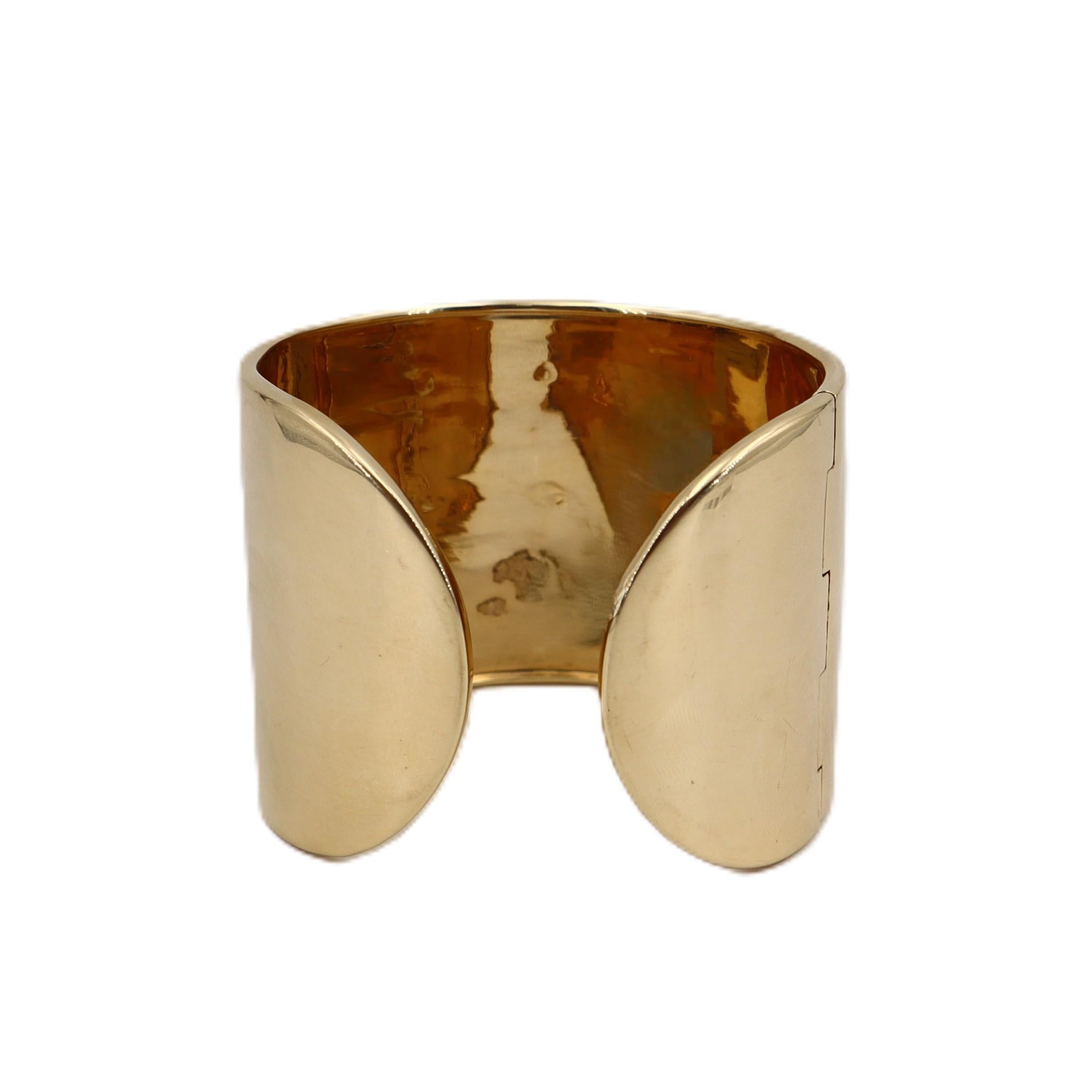 MARIANA CANALE Bracelet manchette en or jaune 18kt avec diamants et onyx en vente 4