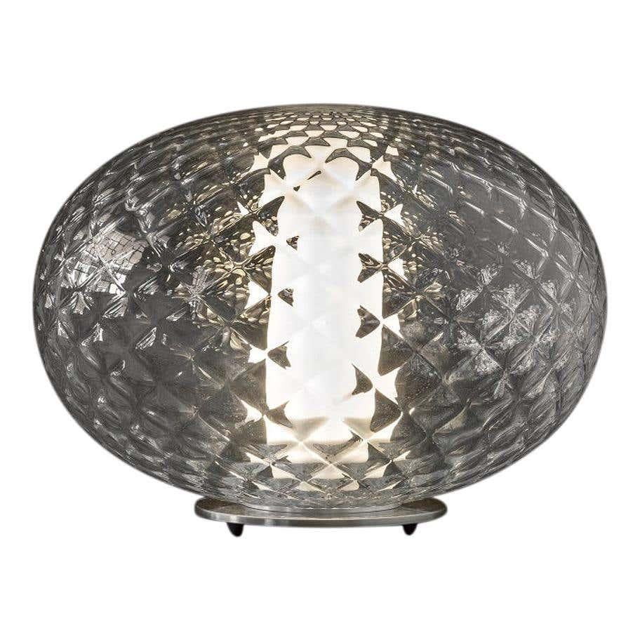 Mariana Pellegrino Soto Table Lamp 'Recuerdo' Textured Blown-Glass by Oluce In New Condition For Sale In Barcelona, Barcelona