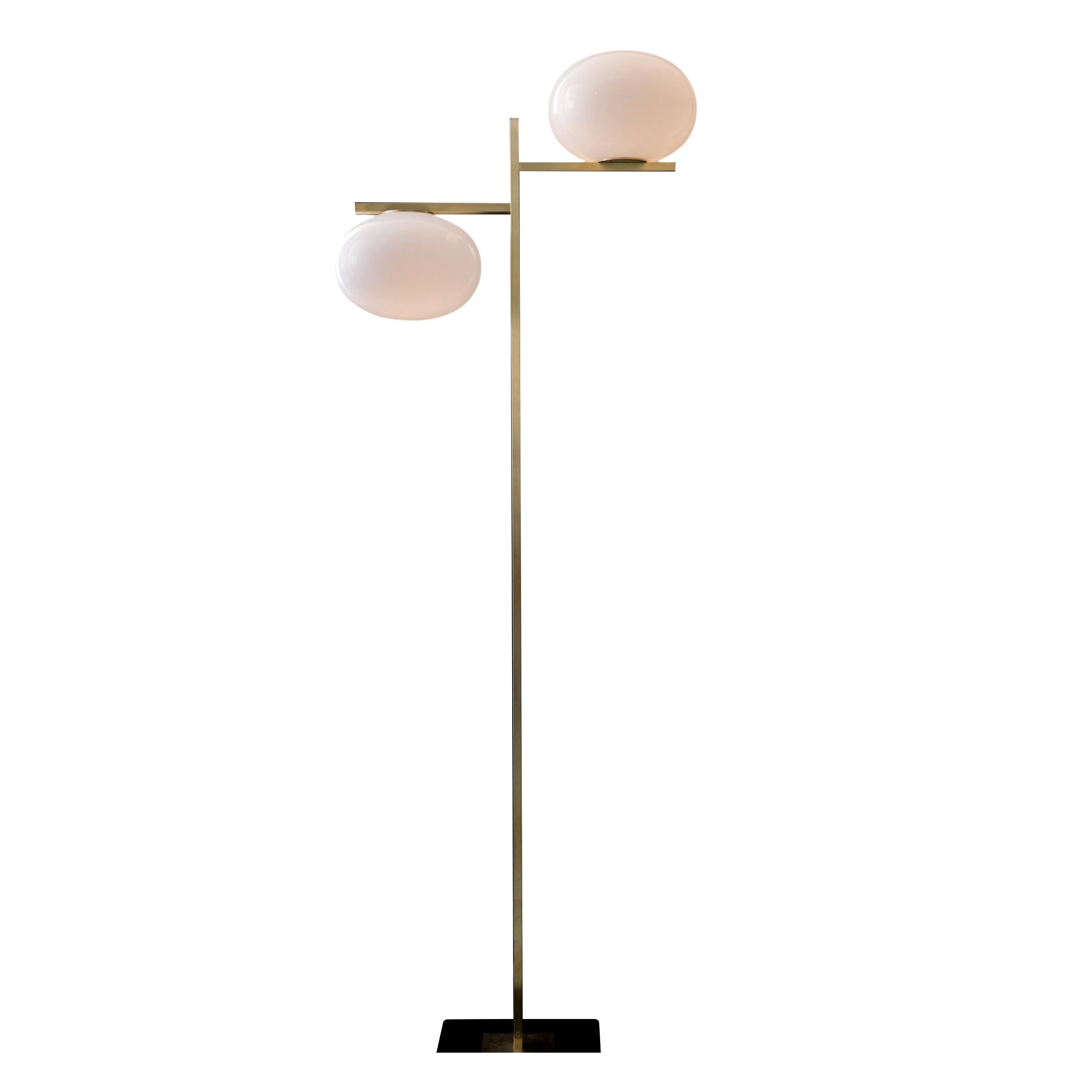 Mariana Pellegrino Soto Two Arms Floor Lamp 'Alba' by Oluce For Sale