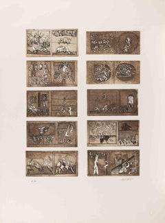 Illustrated Frames - Etching by Mariangelo Zappitelli - 1978