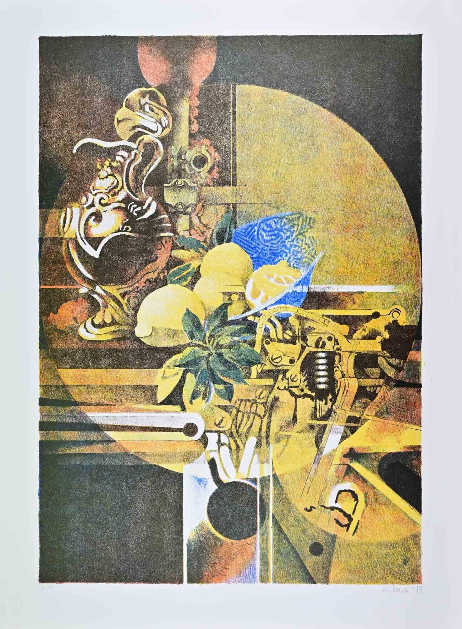 Nature morte - Lithographie de Mariangelo Zappitelli - 1979