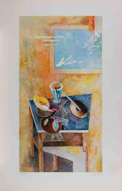 Nature morte - Lithographie de Mariangelo Zappitelli - années 1980