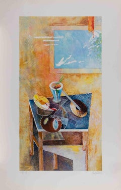 Still Life - Lithograph by Mariangelo Zappitelli - 1980s
