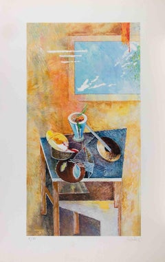 Still Life - Lithograph by Mariangelo Zappitelli - 1980s