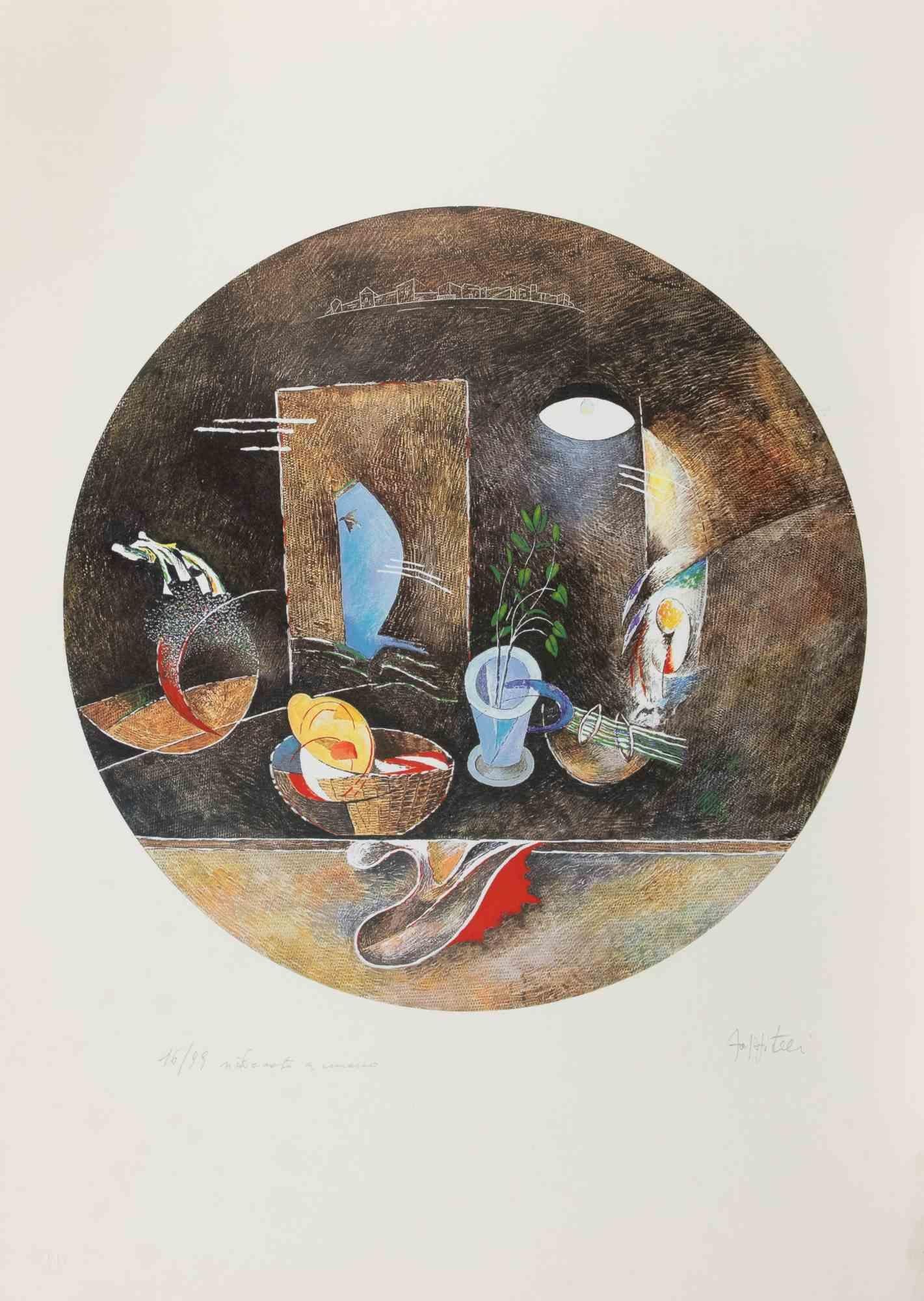 Still Life - Lithograph by Mariangelo Zappitelli - 1980s