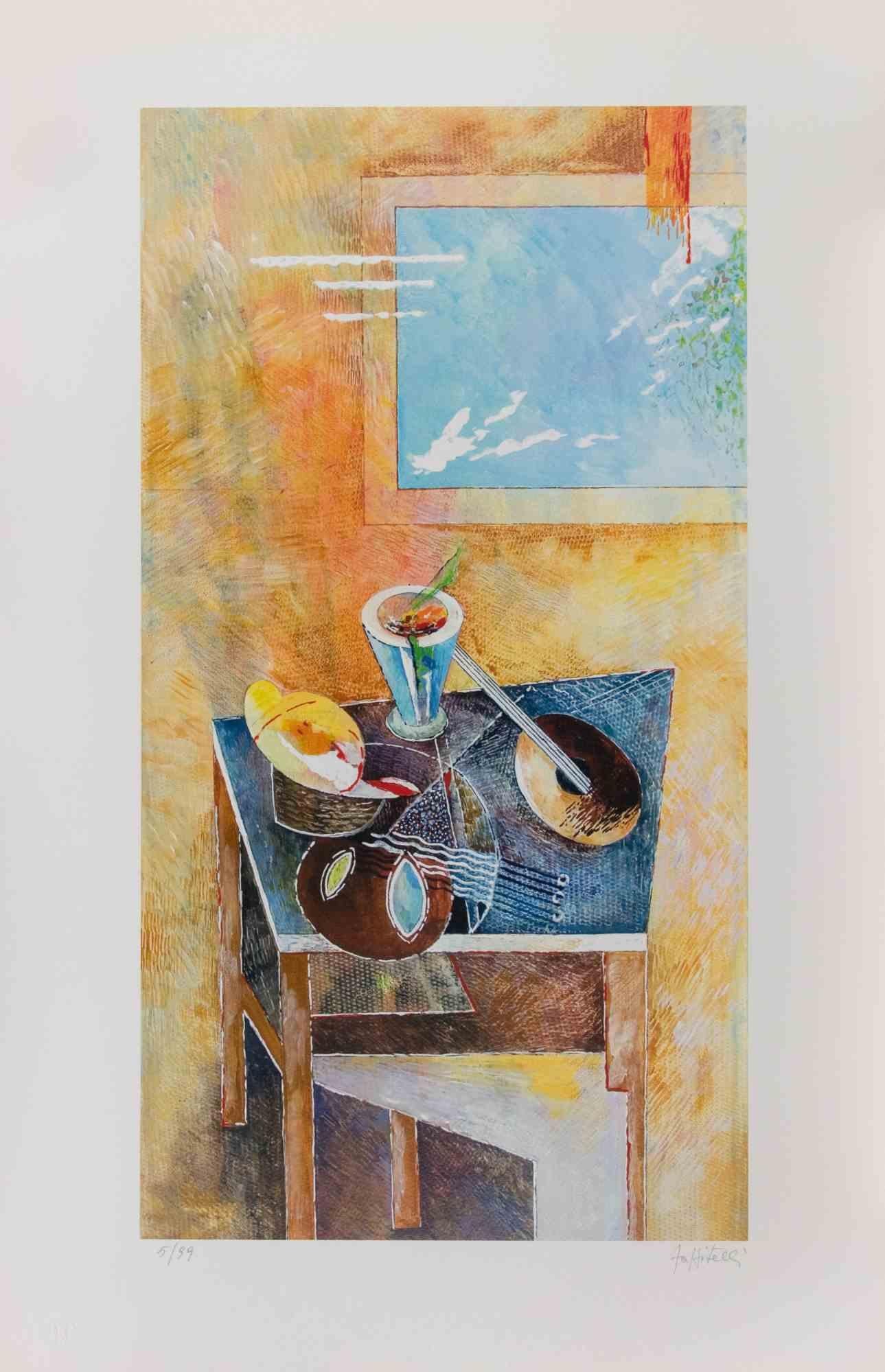 Still Life - Lithograph by Mariangelo Zappitelli - 1980s