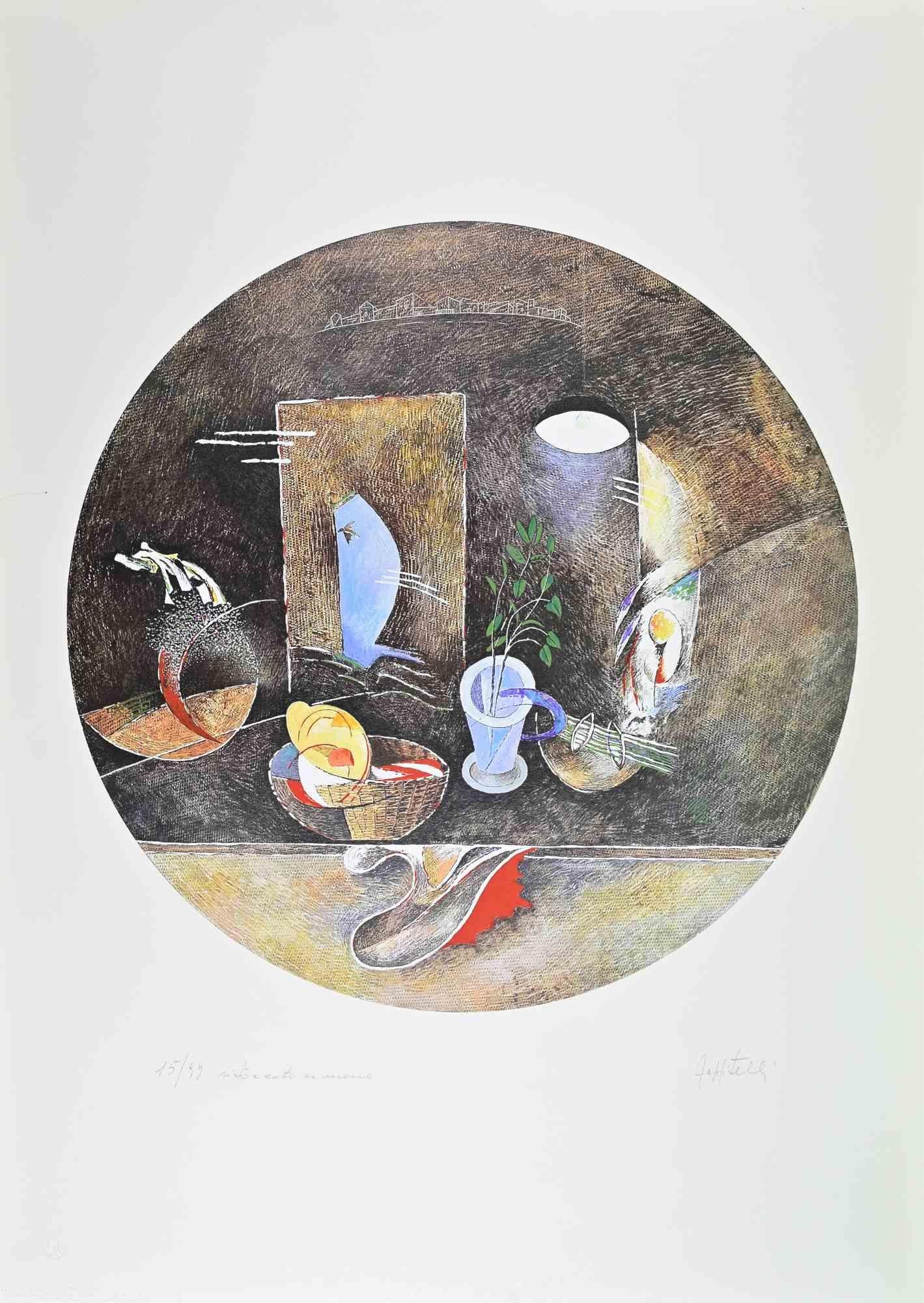 Still Life - Lithograph by Mariangelo Zappitelli - 1980s